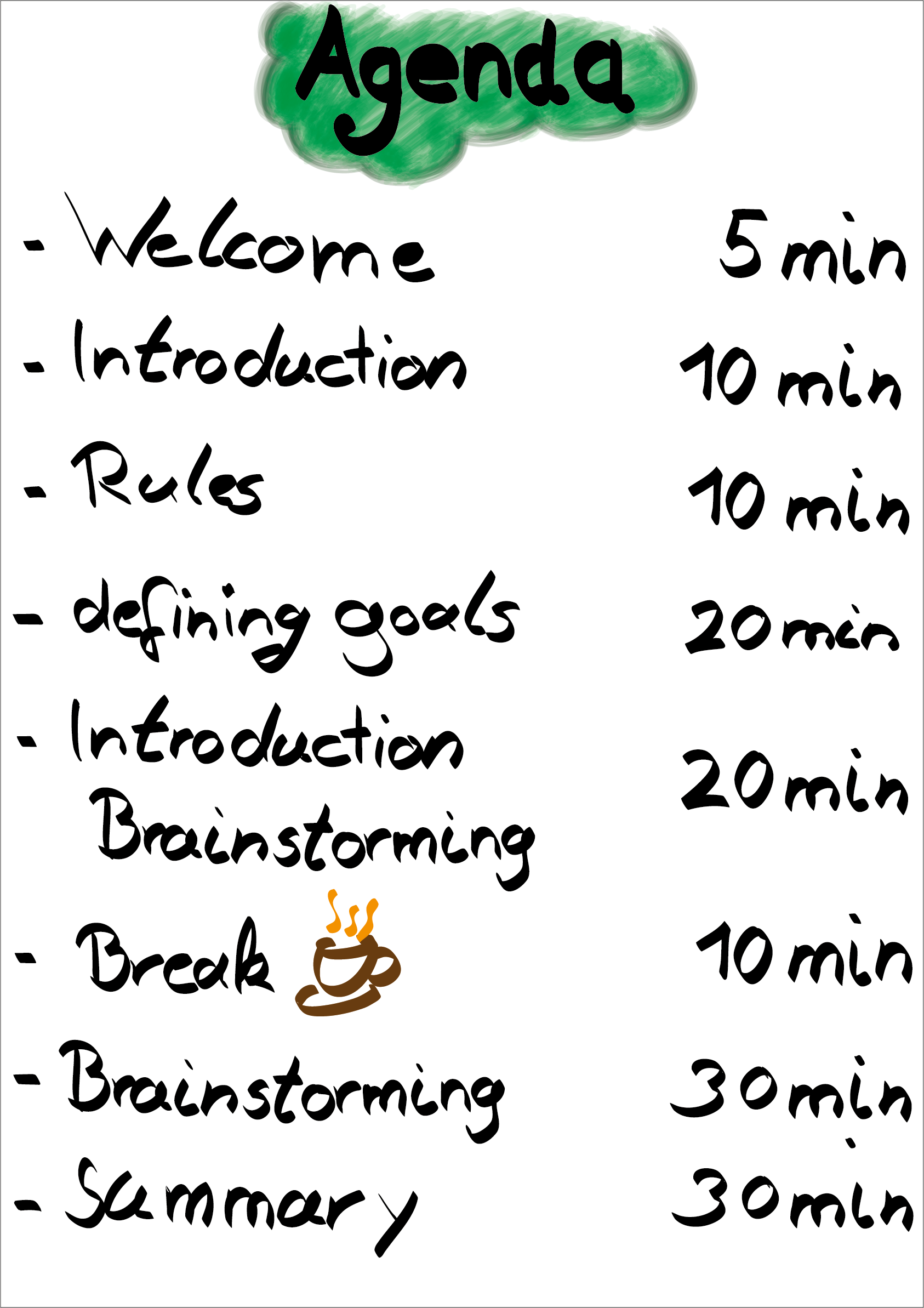 Example workshop agenda